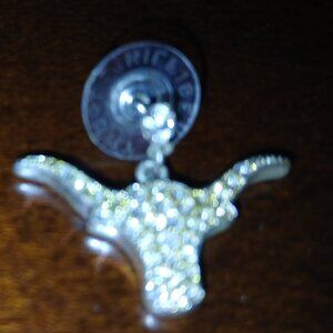 Longhorn Rhinestone earrings w/Tommy Hilfiger backs